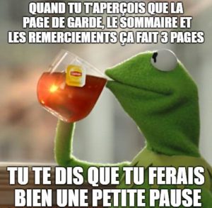 meme faire une pause dans son rapport de stage